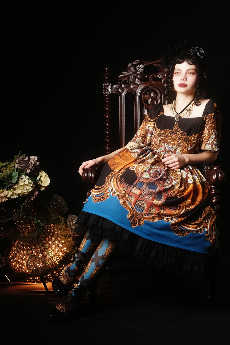 Juliette et Justine／絵画プリントワンピース 受注予約*Hospital de Sant Pau Libellul Robe（OP） – Juliette et
