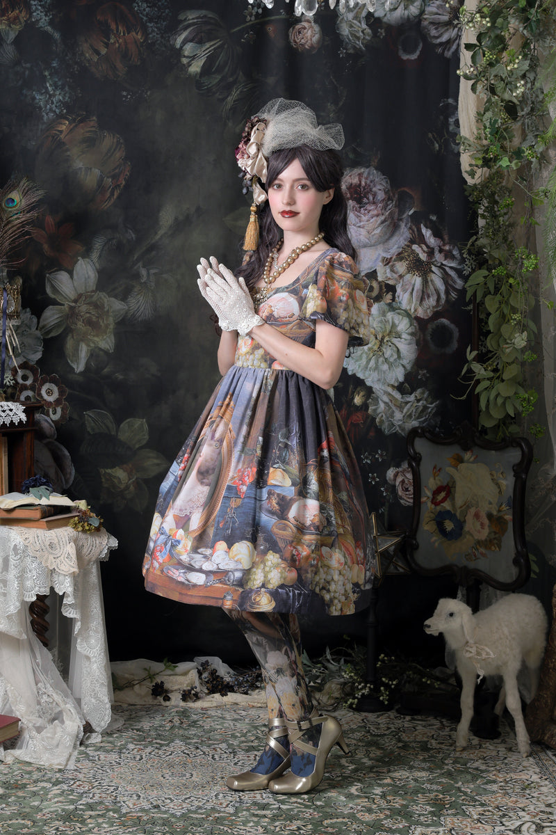 【新品未使用】Juliet et Justine◆フロッキープリントドレス 受注予約*Fille Capricieuse Robe (OP) – Juliette et Justine