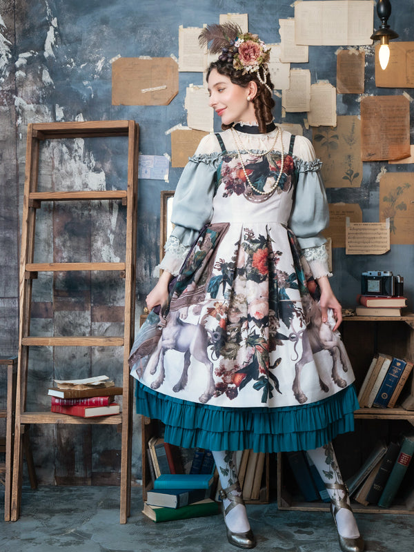 【春物値下げ】Juliette et Justine 絵画スカート La Dame à la licorne Robe 2020 (just waist Ver.)- – Juliette