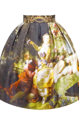 Jupe de la dame et fleurs (Skirt)