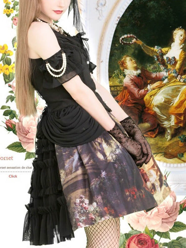 Jupe de la dame et fleurs (Skirt)